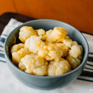 Stovetop Cheesy Cauliflower