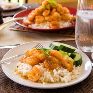 Limoncello Shrimp with Coconut Rice