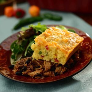 Southwest Pulled Pork with Confetti Cornbread