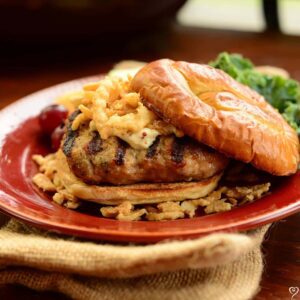 French Onion Turkey Burgers with Salt & Pepper Fries
