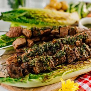 Chimichurri Steak Kebabs