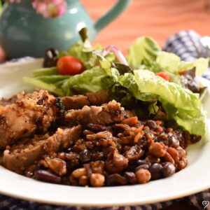 Maple Pork Tenderloin with Bountiful Baked Beans