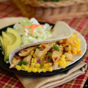Chicken Soft Tacos with Key Lime Corn