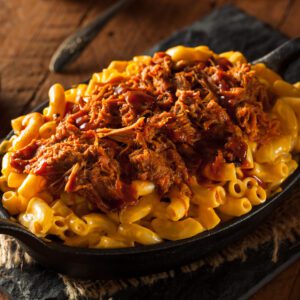 Slow Cooked Pulled Pork Mac & Cheese Bowl