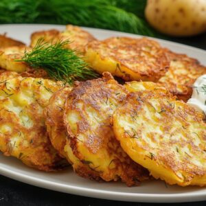 Mini Potato Pancakes with dipping sauce