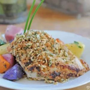 Central Park Garlic Chicken with Almond Green Beans