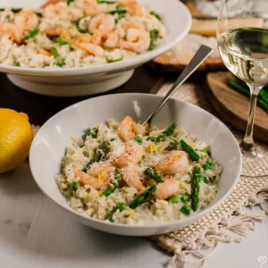 Springtime Risotto with Shrimp & Asparagus
