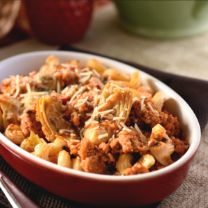 Turkey Pomodoro over Pasta